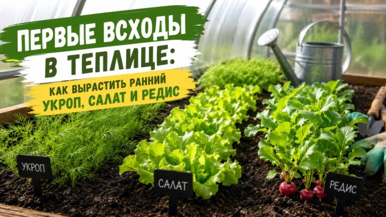Первые всходы в теплице